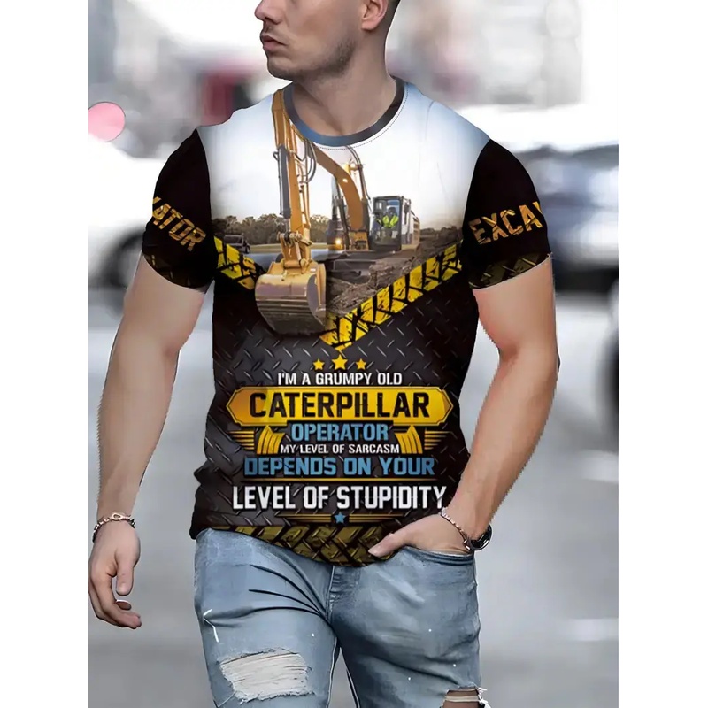 3D Printing Excavator - Camiseta Personalizada com Sua Imagem -