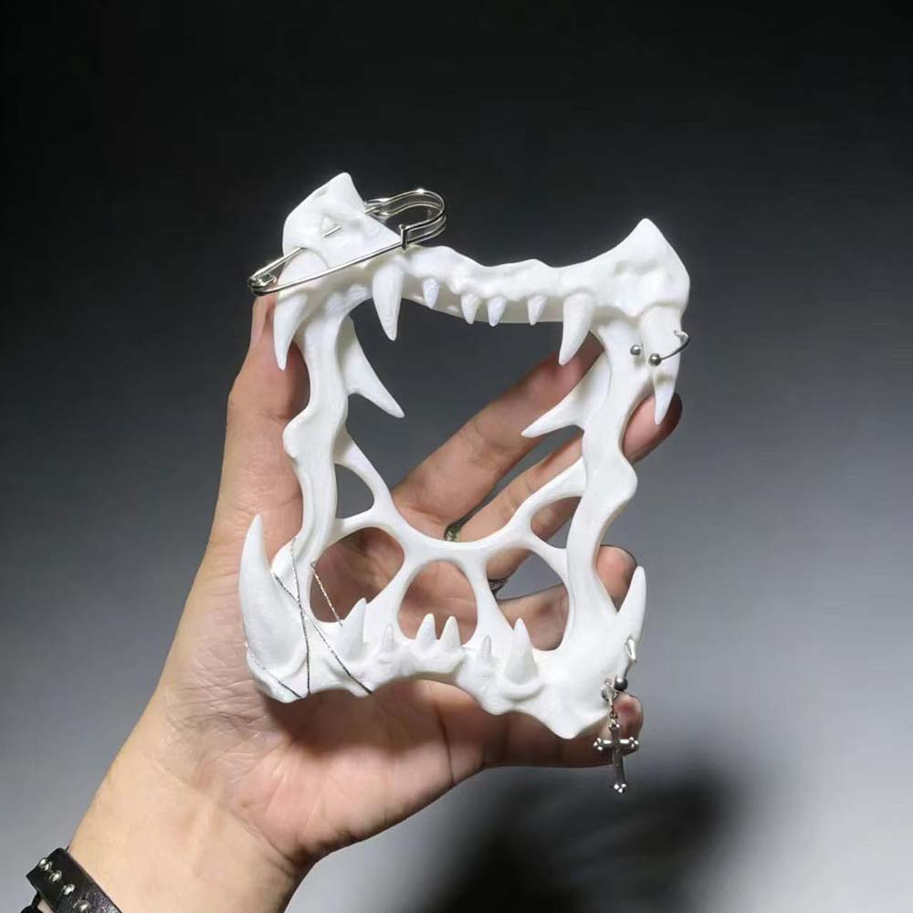 3D Printing Foto - Porta-Retrato Gótico com Crânio Dentado de