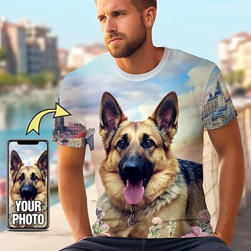 3D Printing Foto - Camiseta personalizada para animais de estimação,