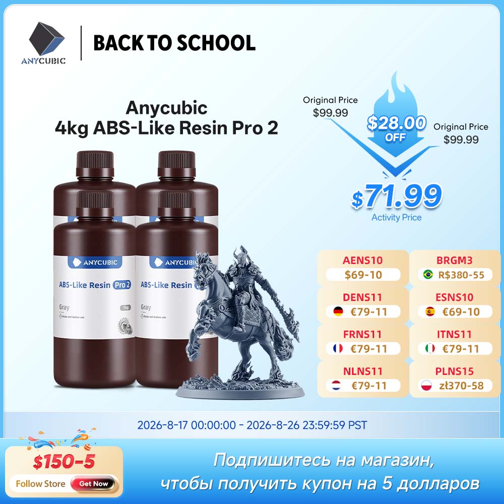 3D Printing Uv Resin - Novo 2 peças/lote ANYCUBIC ABS Like