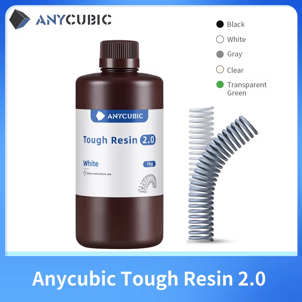 3D Printing Uv Resin - Anycubic resina resistente flexível 2.0 lcd