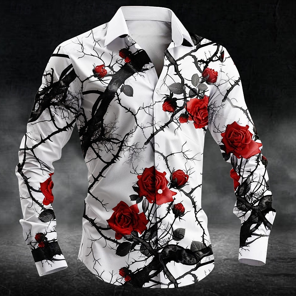 3D Printing Services - Camisa Masculina de Manga Longa com