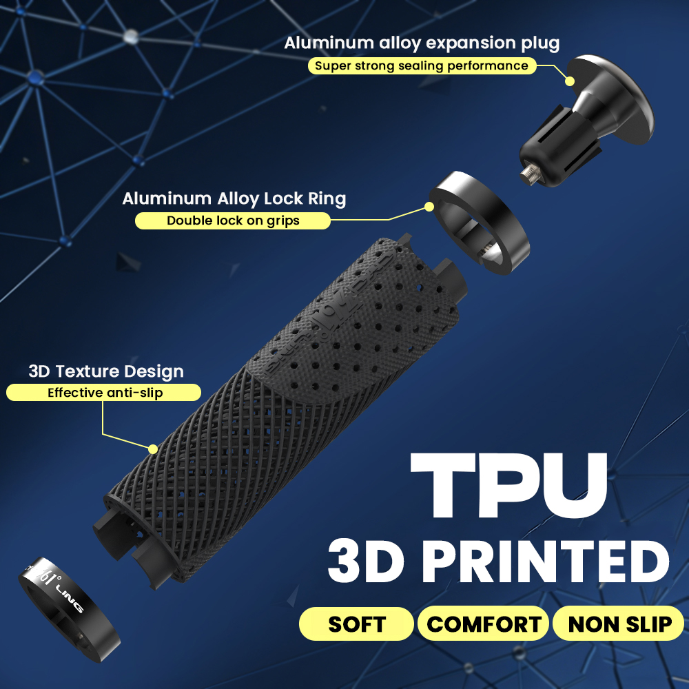 Manoplas de Bicicleta 3D Impre - 3D Printing Aluminium avaliação e preço