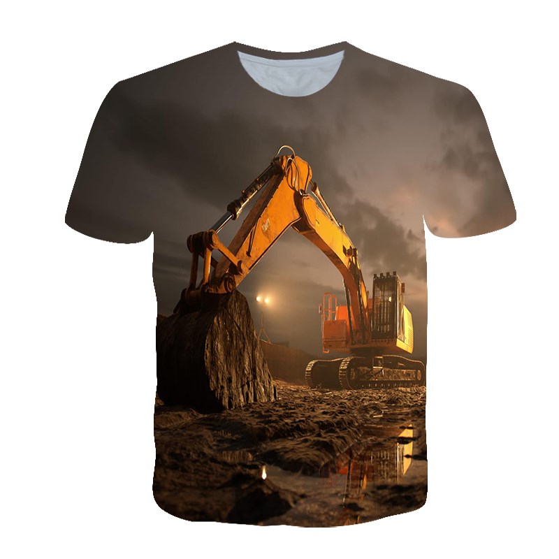Verão personalizado camiseta e - 3D Printing Excavator avaliação e preço